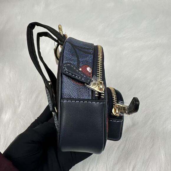 Coach Mini Court Backpack Bag Charm In Signature Canvas Cherry Print CZ086 NWT - Picture 5 of 8